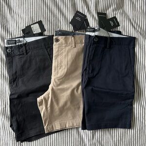 New Club Monaco 3 BUNDLE Black, Tan, and Navy Men Shorts